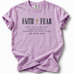 Faith or Fear Premium T-Shirt — Orchid