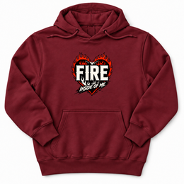 Holy Spirit Fire Premium Hoodie in Burgundy