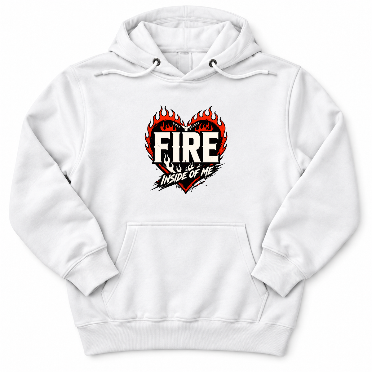 Holy Spirit Fire Premium Hoodie in White