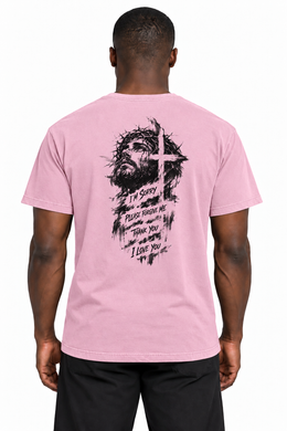 Forgiveness Prayer Edition T-Shirt in Blossom — large back design