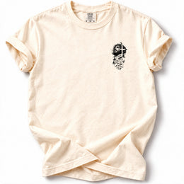 Forgiveness Prayer Edition T-Shirt in Ivory — left chest design
