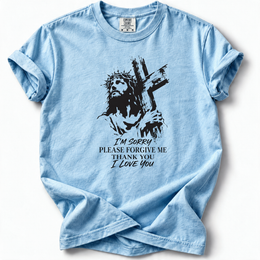 Forgiveness Prayer Premium T-Shirt — Chambray