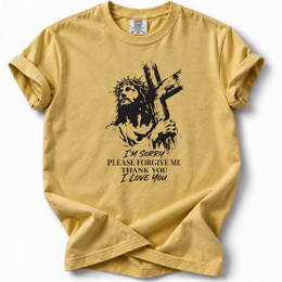 Forgiveness Prayer Premium T-Shirt — Mustard