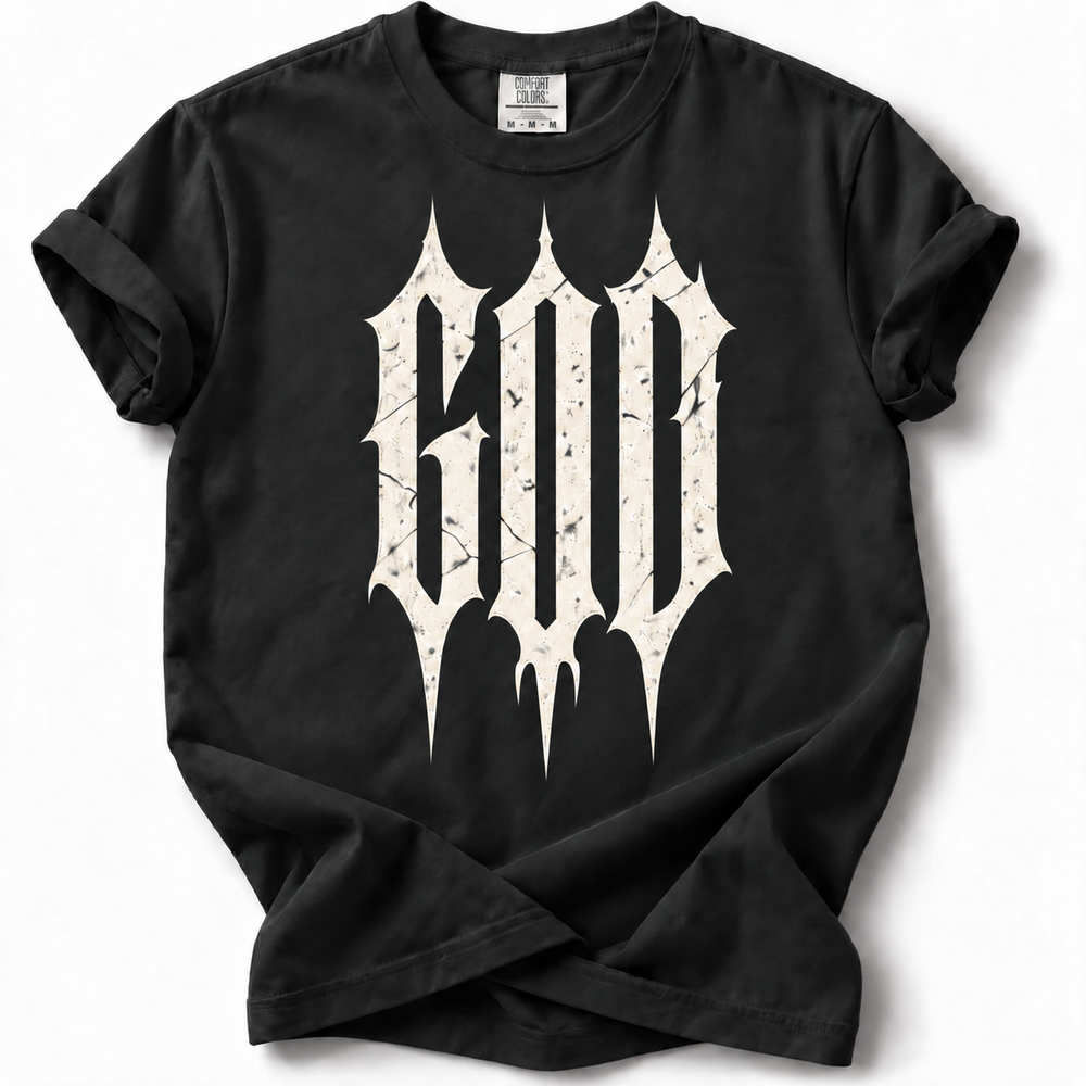 God Gothic Premium T-Shirt — Black