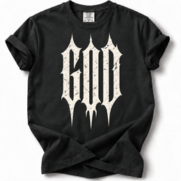 God Gothic Premium T-Shirt — Black