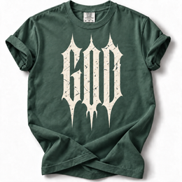 God Gothic Premium T-Shirt — Blue Spruce
