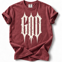 God Gothic Premium T-Shirt — Chili