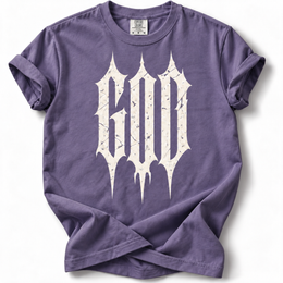God Gothic Premium T-Shirt — Grape