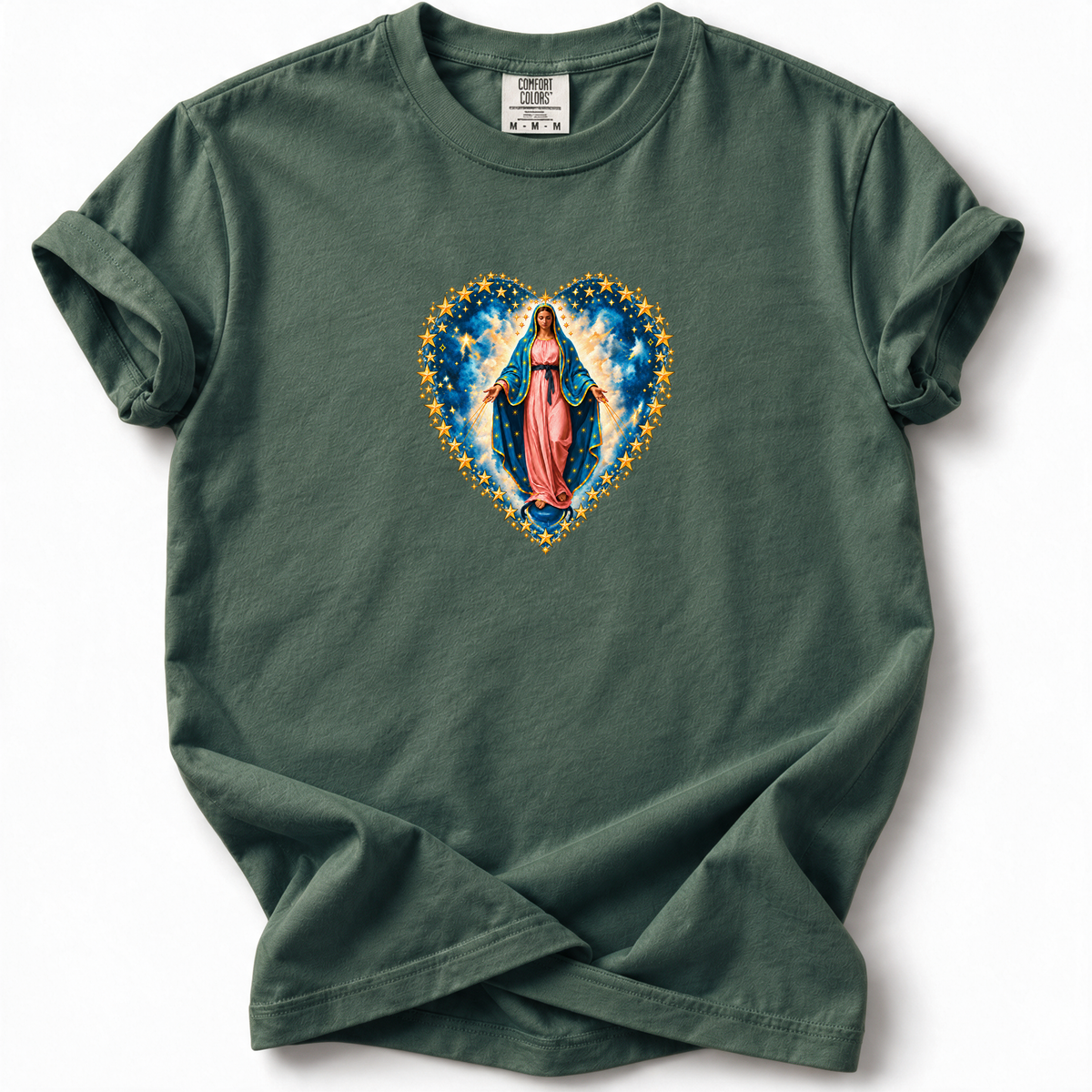 Guadalupe Virgin Premium T-Shirt — Blue Spruce