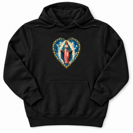 Guadalupe Virgin Premium Hoodie in Black