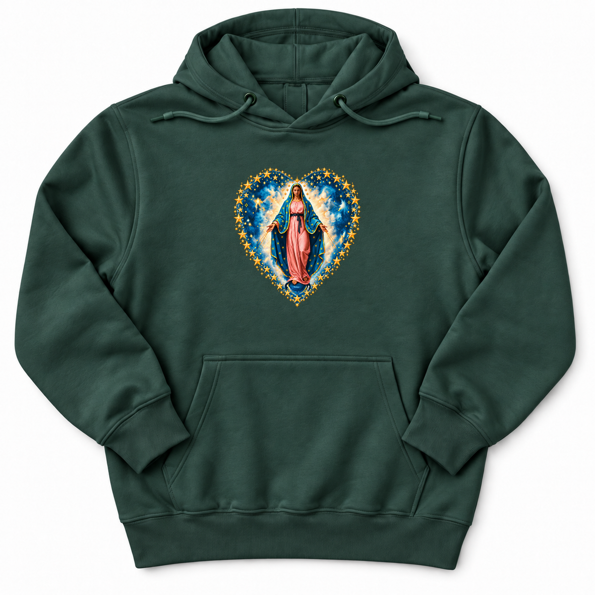 Guadalupe Virgin Premium Hoodie in Sports Green