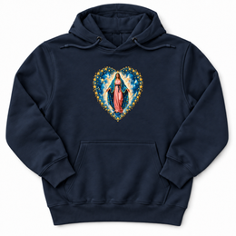 Guadalupe Virgin Premium Hoodie in Navy