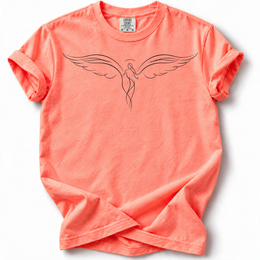 Guardian Angel Premium T-Shirt — Neon Red Orange — Front