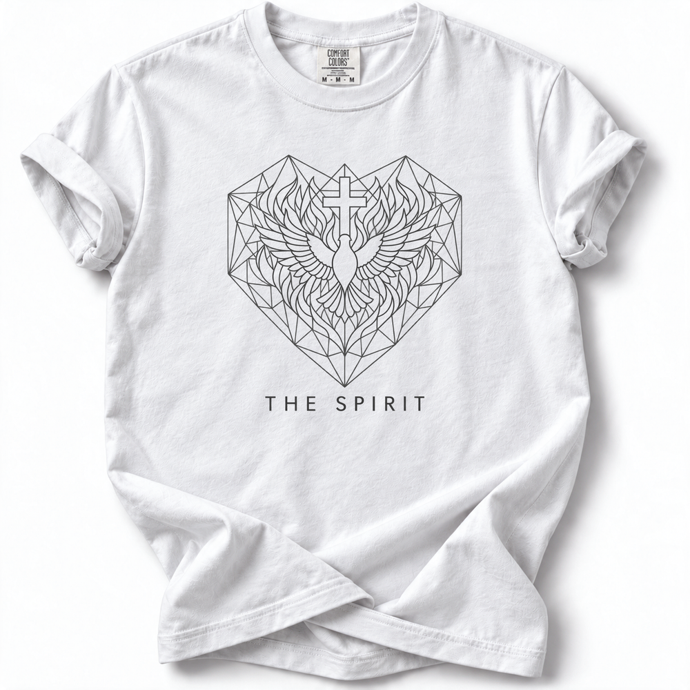 Holy Spirit Sacred Geometry Premium T-Shirt — White