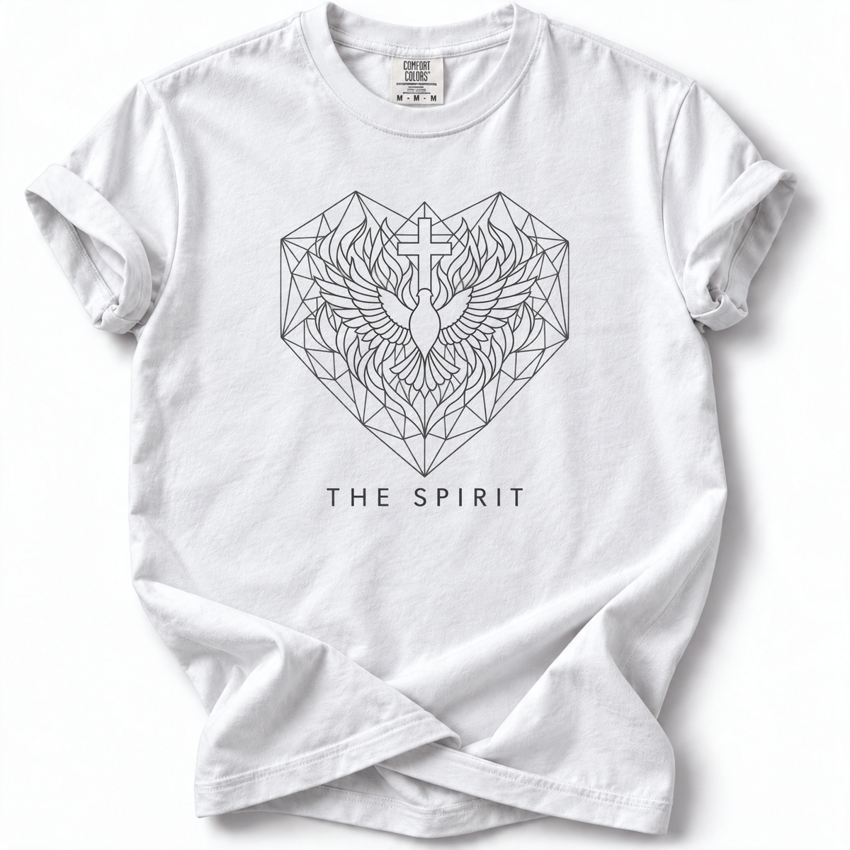 Holy Spirit Sacred Geometry Premium T-Shirt — White