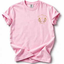 How They Grow Edition T-Shirt in Blossom – front chest floral cross design
