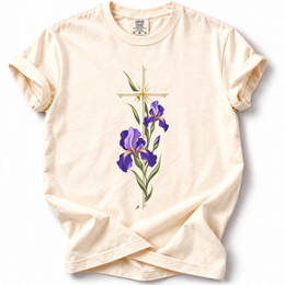 Iris Cross Premium T-Shirt — Ivory