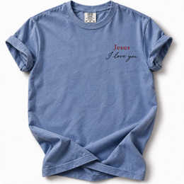 Jesus I Love You Premium T-Shirt — Mystic Blue