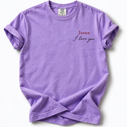Jesus I Love You Premium T-Shirt — Violet