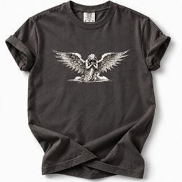 Kneeling Angel Premium T-Shirt — Graphite