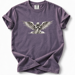 Kneeling Angel Premium T-Shirt — Wine