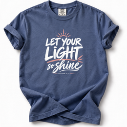 Let Your Light Shine Premium T-Shirt — China Blue