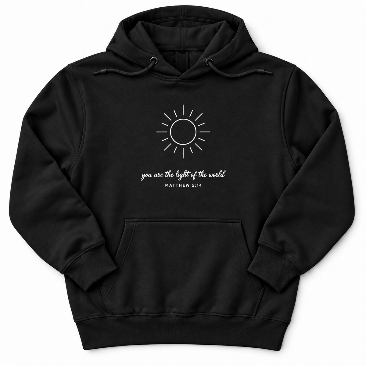 You Are the Light of the World Premium Hoodie in Black