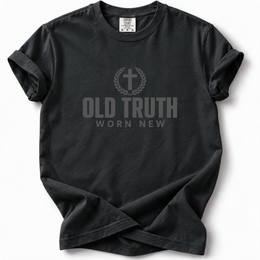 Old-Truth Black Comfort Colors 1717 front flat mockup