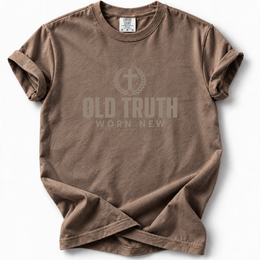 Old-Truth Espresso Comfort Colors 1717 front flat mockup