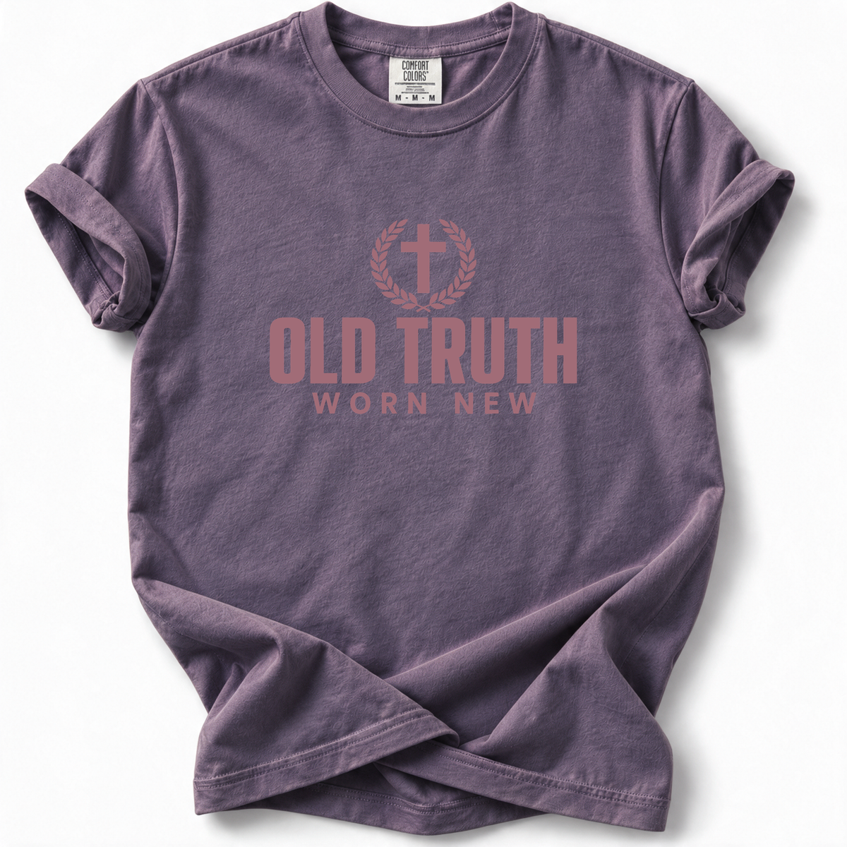 Old-Truth Wine Comfort Colors 1717 front flat mockup