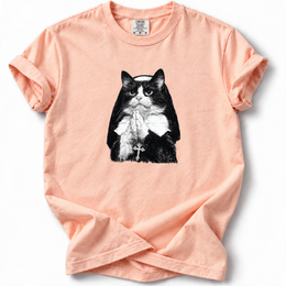 Praying Cat Premium T-Shirt — Peachy