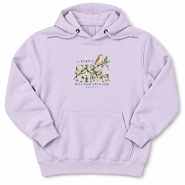 Sing Unto God Bird Premium Hoodie in Lilac