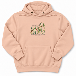 Sing Unto God Bird Premium Hoodie in Pale Pink