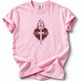 Sacred Heart Premium T-Shirt — Blossom