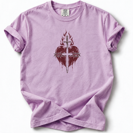 Sacred Heart Premium T-Shirt — Orchid