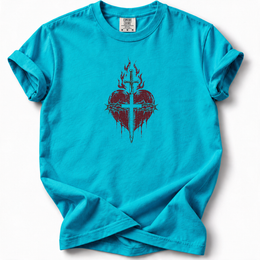 Sacred Heart Premium T-Shirt — Sapphire
