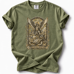 St. Michael Defend Us Premium T-Shirt — Hemp