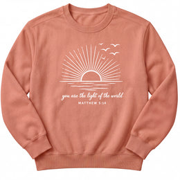 You are the light of the world Premium Sweatshirt — Terracotta — Front