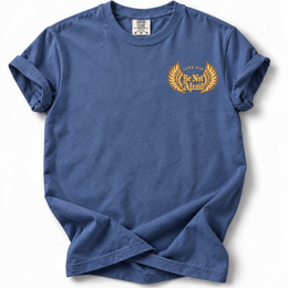 Be Not Afraid Angel Edition T-Shirt — China Blue front folded mockup