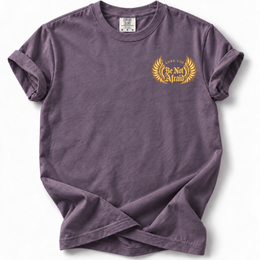 Be Not Afraid Angel Edition T-Shirt — Wine front folded mockup