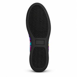 Stained Glass High Tops, black outsole bottom view