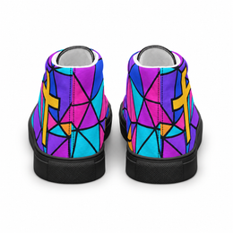 Stained Glass High Tops, rear stitched seam