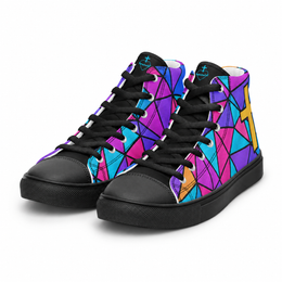 Stained Glass High Tops, front three-quarter view