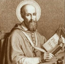 Saint Francis de Sales holding a book